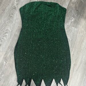 SOLD ❗️SHEIN Strapless Green Dress